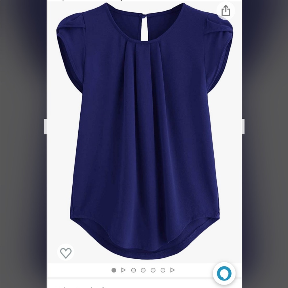 Beautiful blue tulip sleeved blouse